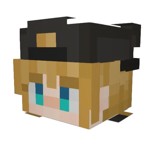 NiceBea Minecraft avatar head, 3D render