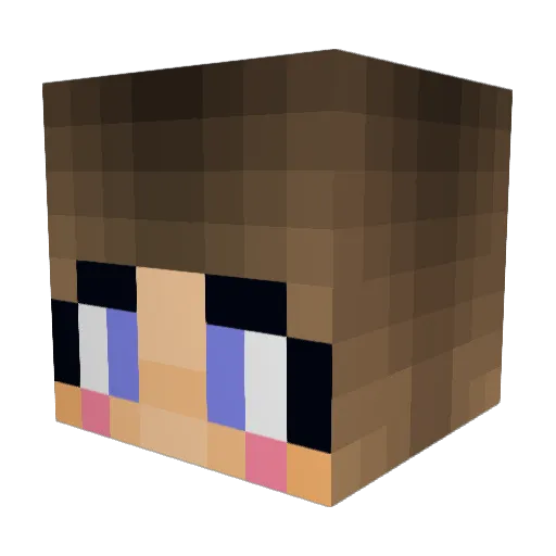 NiceCarLol Minecraft avatar head, 3D render