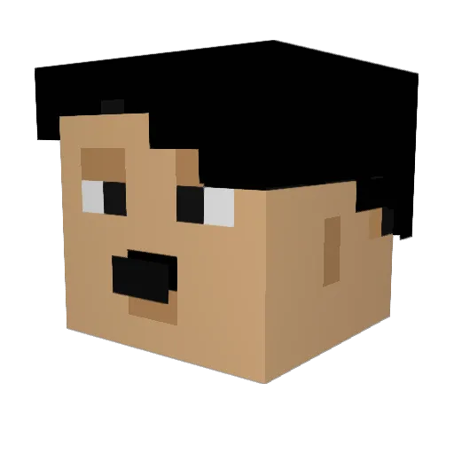 NiceComboV1 Minecraft avatar head, 3D render