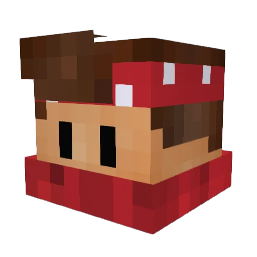 NiceDayForWin Minecraft avatar head, 3D render