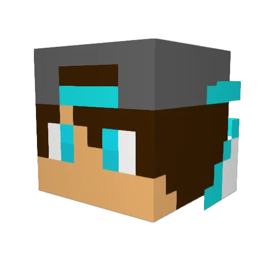 NiceKing Minecraft avatar head, 3D render