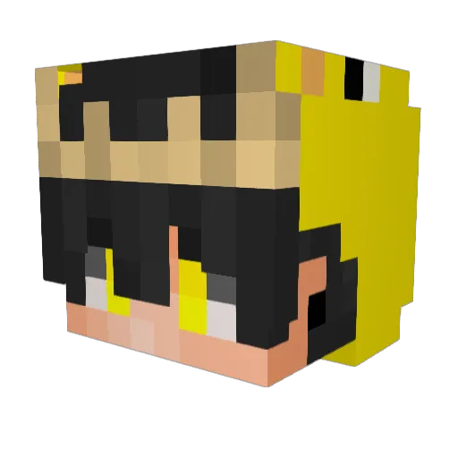 NiceMath Minecraft avatar head, 3D render