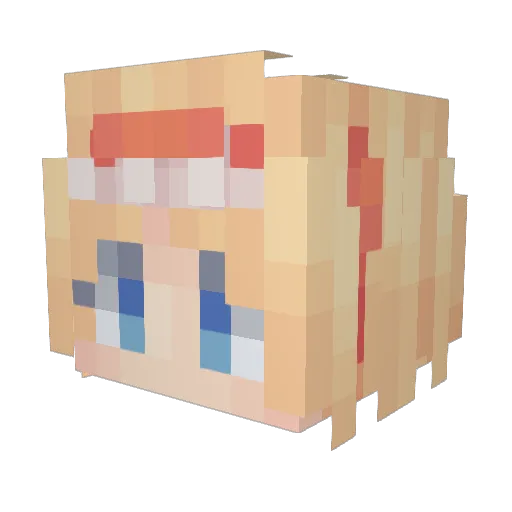 Nice_8 Minecraft avatar head, 3D render