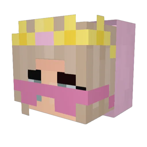 Nice_YouTube Minecraft avatar head, 3D render