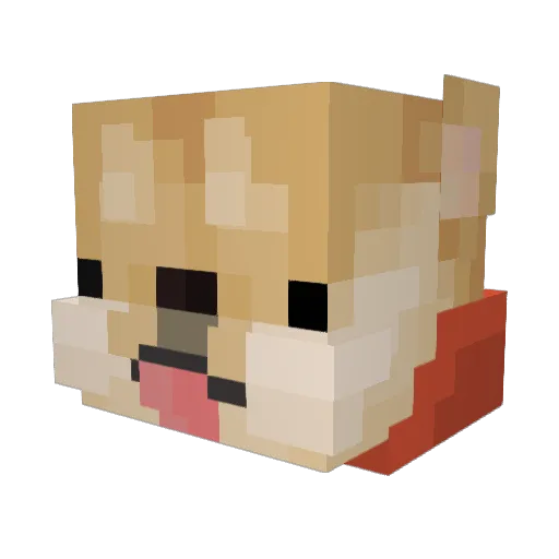 Nicehank Minecraft avatar head, 3D render