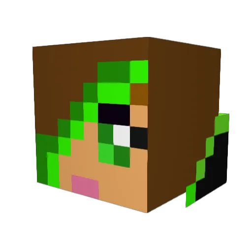 Nicene Minecraft avatar head, 3D render