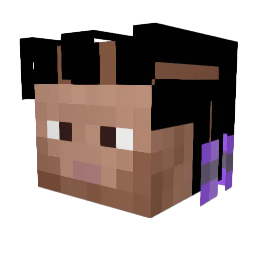 Nicersidis Minecraft avatar head, 3D render