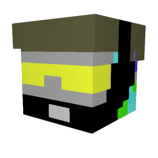 Nicexd444 Minecraft avatar head, 3D render