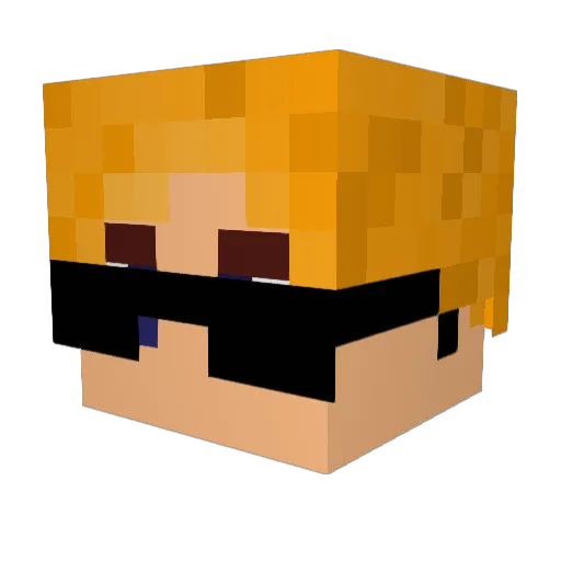 Nicgoh Minecraft avatar head, 3D render