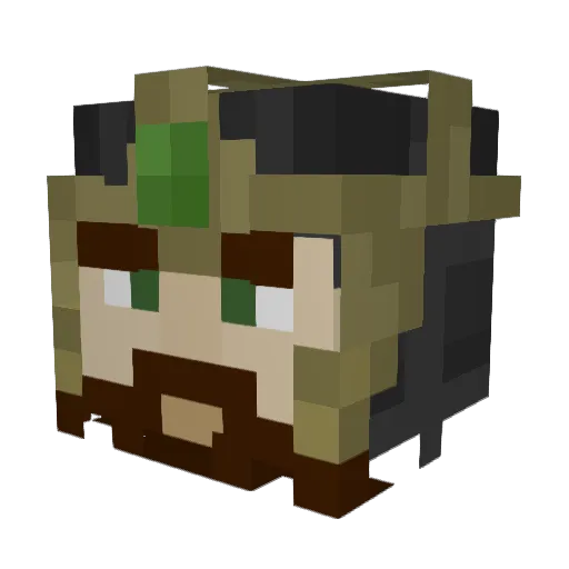 Nichh98 Minecraft avatar head, 3D render