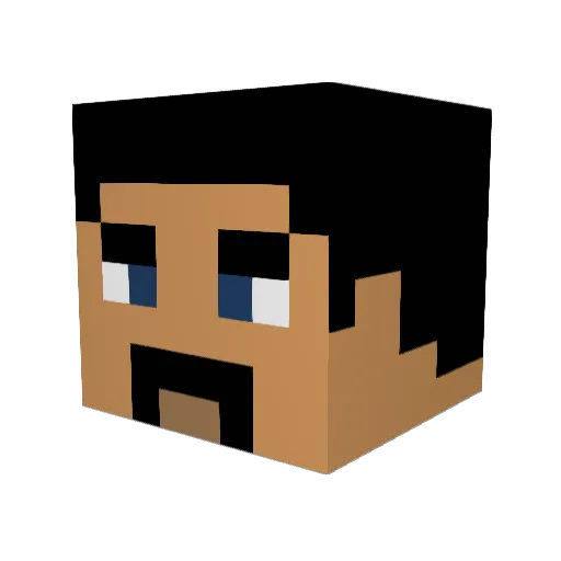 Nichlas Minecraft avatar head, 3D render