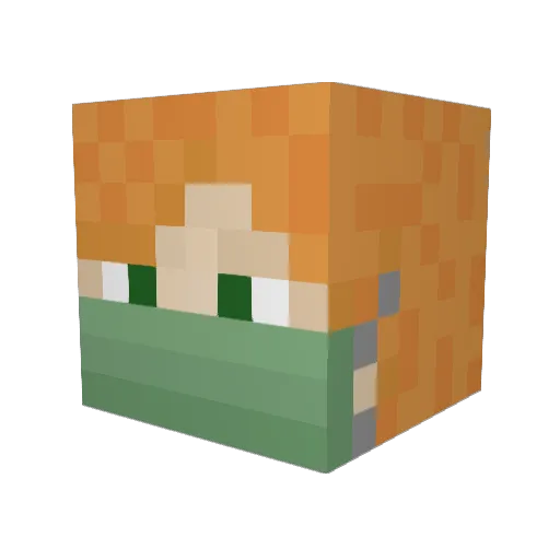 NicholAwesome Minecraft avatar head, 3D render