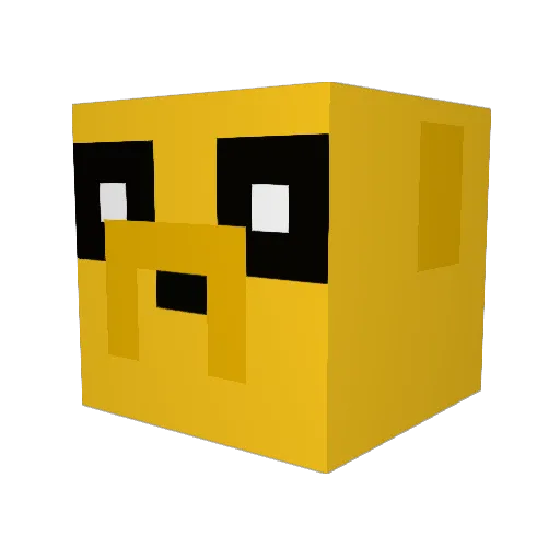 Nicholoo Minecraft avatar head, 3D render