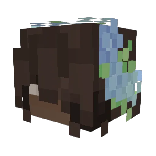 Nichotist Minecraft avatar head, 3D render