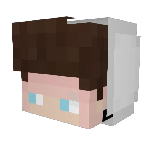 NichtMuesli Minecraft avatar head, 3D render