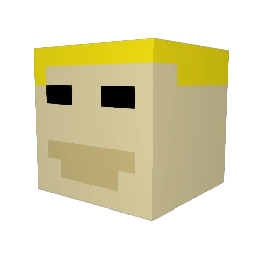 NichtThor Minecraft avatar head, 3D render