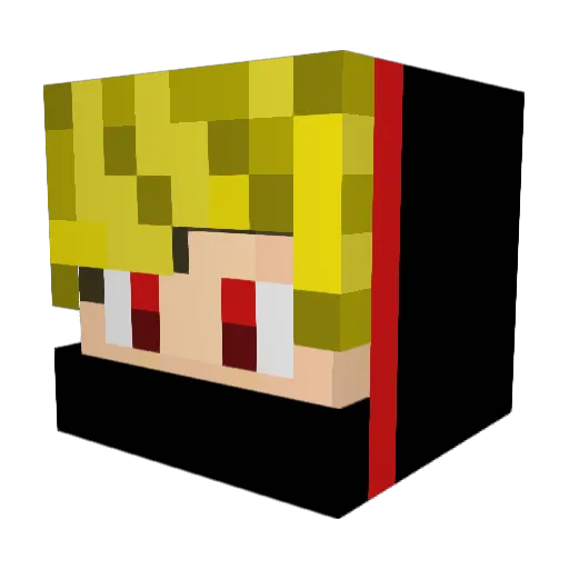 Nici04419 Minecraft avatar head, 3D render