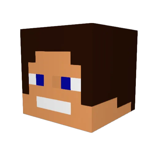 NiciCocaCola Minecraft avatar head, 3D render