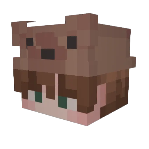 Nici_GHG Minecraft avatar head, 3D render