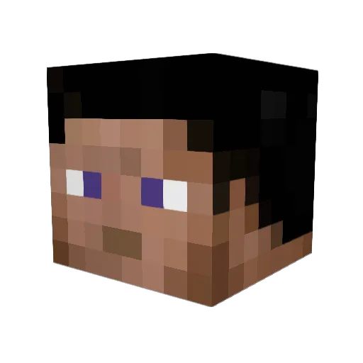 Nick0lia Minecraft avatar head, 3D render