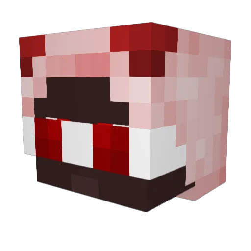 Nick182393020329 Minecraft avatar head, 3D render