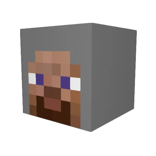 Nick1909 Minecraft avatar head, 3D render