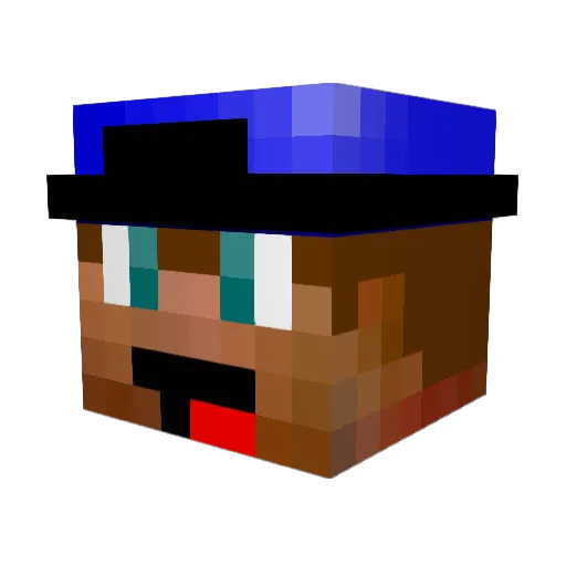 Nick212 Minecraft avatar head, 3D render