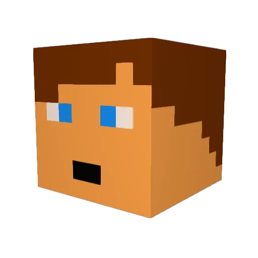 Nick2844 Minecraft avatar head, 3D render