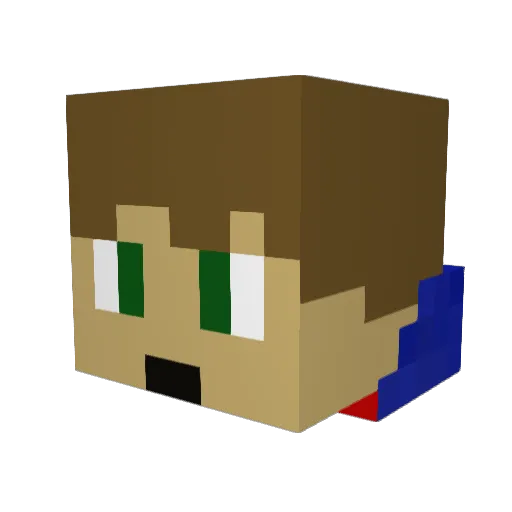 Nick3306 Minecraft avatar head, 3D render
