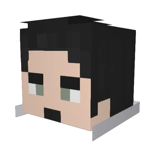 Nick4857 Minecraft avatar head, 3D render