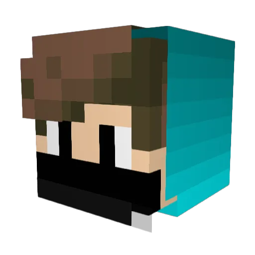 Nick603 Minecraft avatar head, 3D render