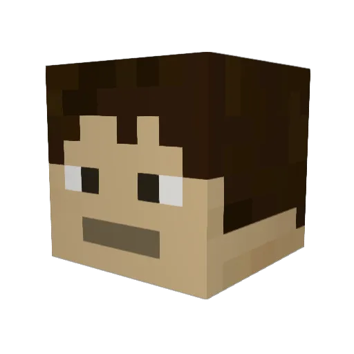 Nick8478 Minecraft avatar head, 3D render