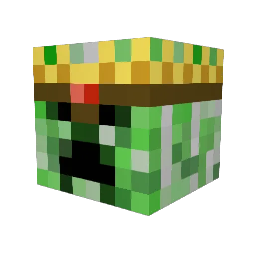 NickBreit Minecraft avatar head, 3D render