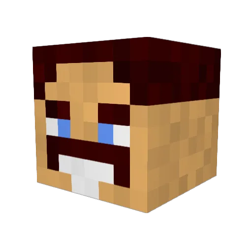 NickBurrell Minecraft avatar head, 3D render