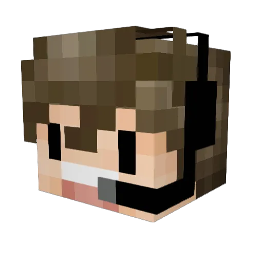 NickC_ Minecraft avatar head, 3D render