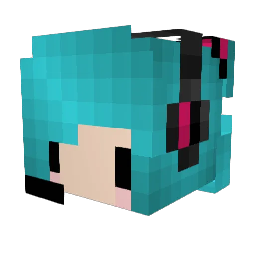 NickChad Minecraft avatar head, 3D render