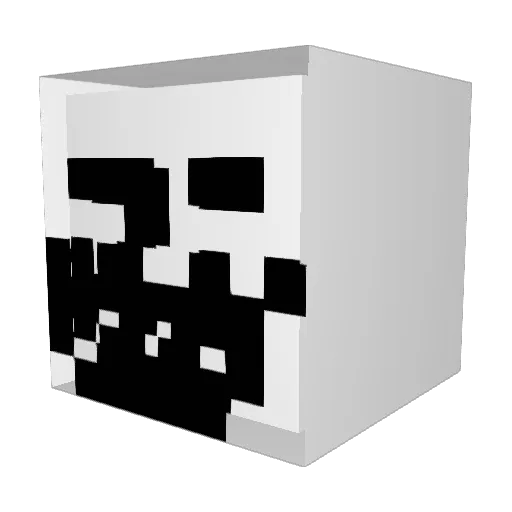NickDAMan Minecraft avatar head, 3D render
