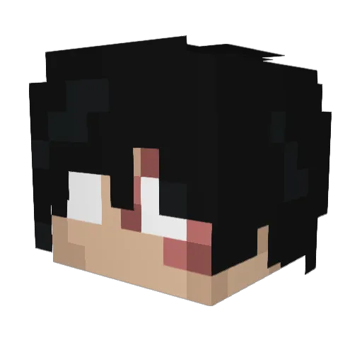 NickDell032 Minecraft avatar head, 3D render