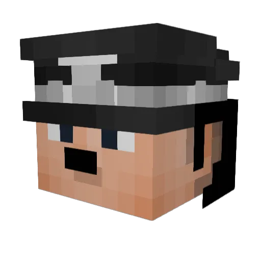 NickEkk_ Minecraft avatar head, 3D render