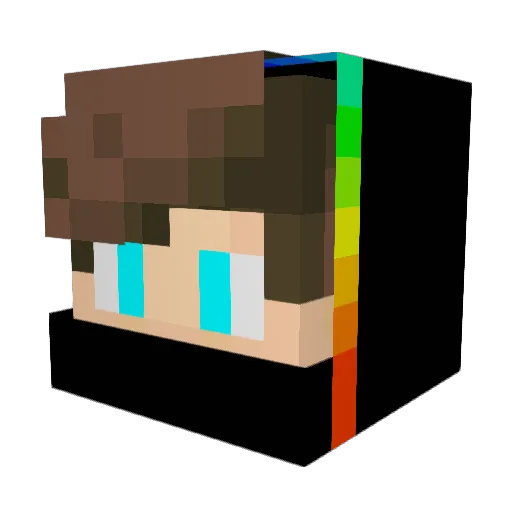 NickFlow777 Minecraft avatar head, 3D render