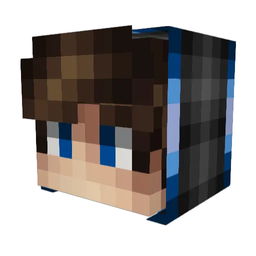 NickGaa22 Minecraft avatar head, 3D render