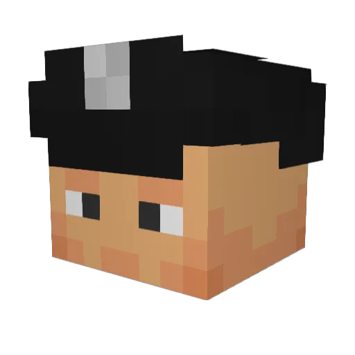 NickGrimes Minecraft avatar head, 3D render