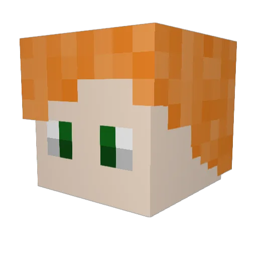 NickGrun Minecraft avatar head, 3D render