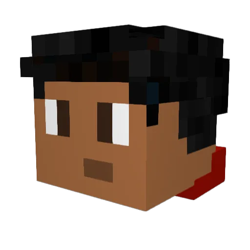 NickHostile Minecraft avatar head, 3D render
