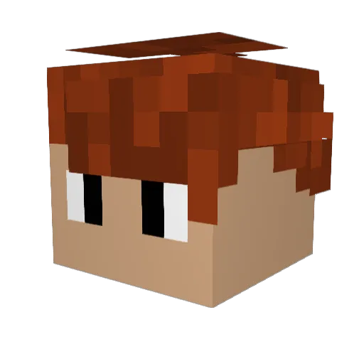 NickInk Minecraft avatar head, 3D render