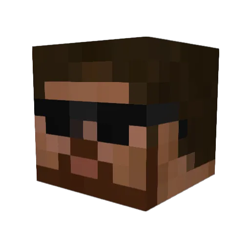 NickMalatos Minecraft avatar head, 3D render