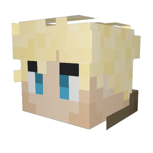 NickMonkees Minecraft avatar head, 3D render