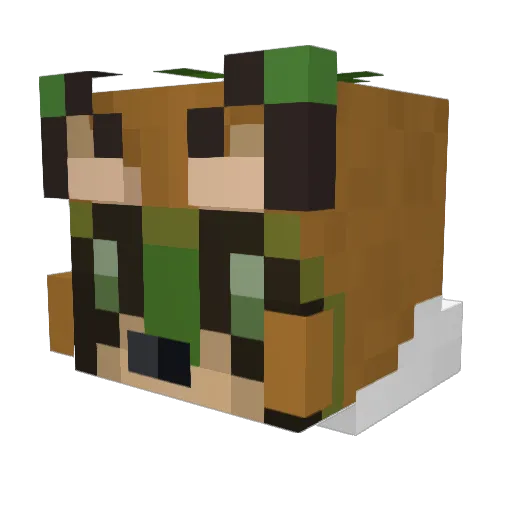 NickNuki Minecraft avatar head, 3D render