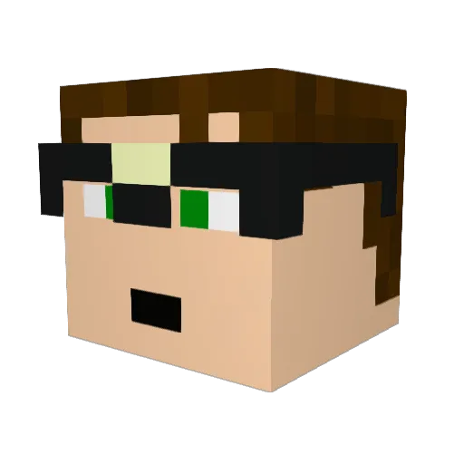 NickPLays12 Minecraft avatar head, 3D render