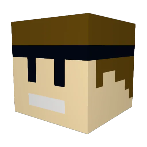 NickPizza9905 Minecraft avatar head, 3D render